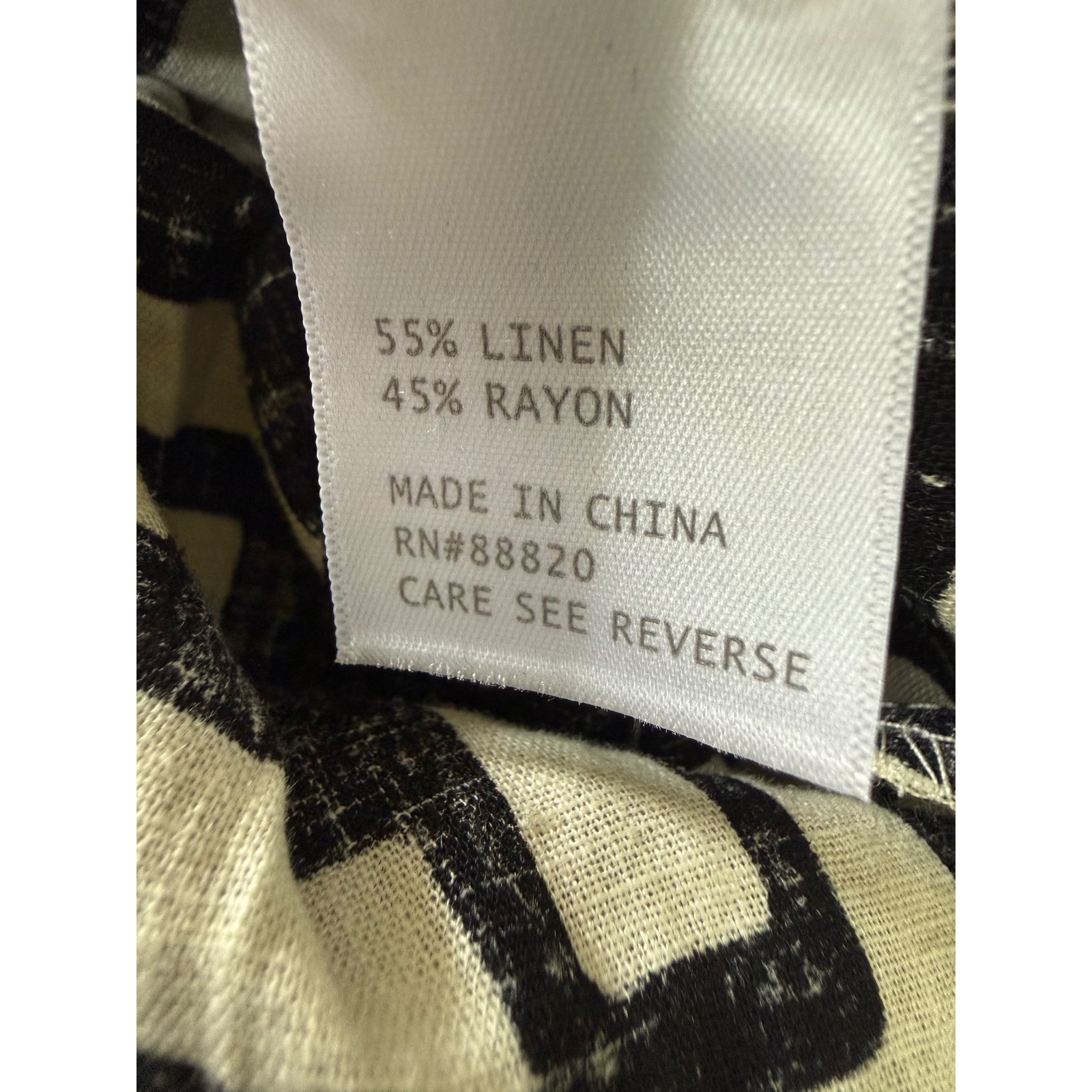 Rachel Zoe Linen Whimsi Resort Beach Cropped Pants Black White 1x Boho Nwt Y2k